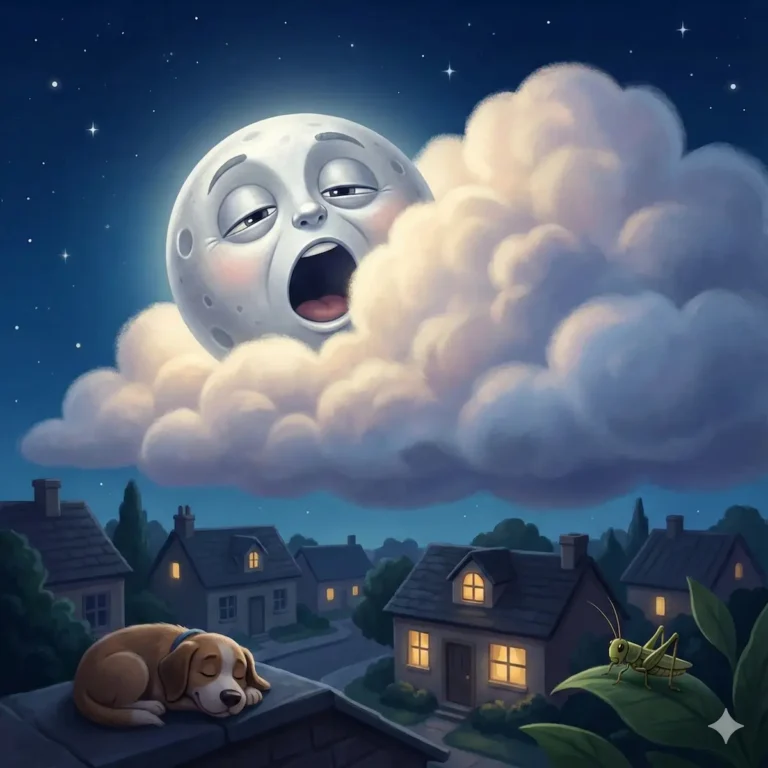 A Lua Sonolenta e o Cobertor de Estrelas