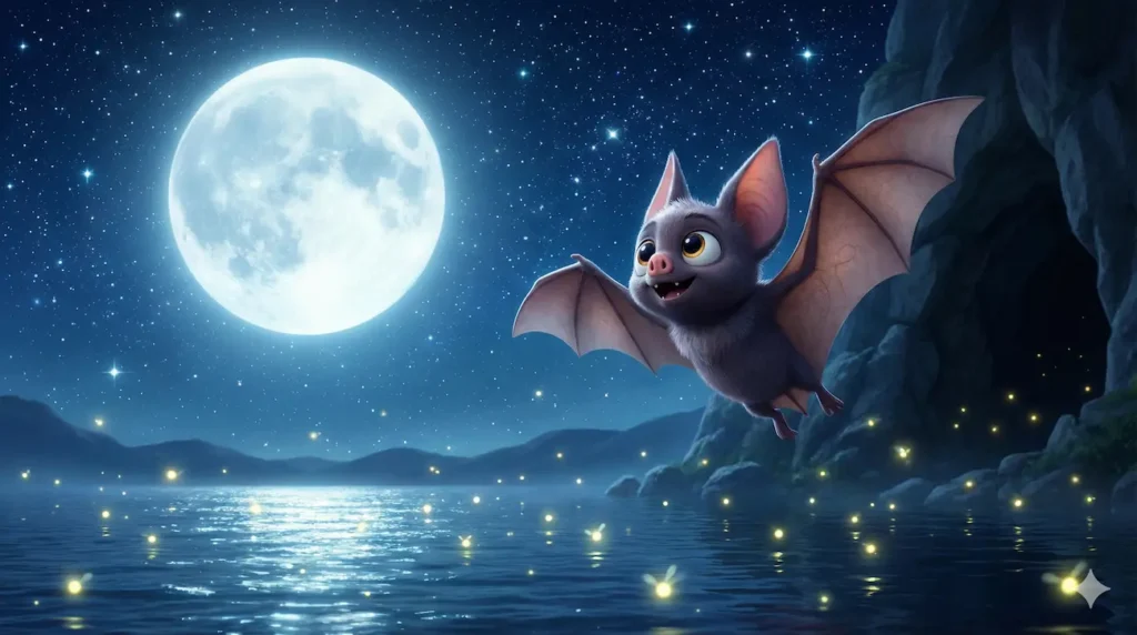 O Morcego que Dormia de Luz Acesa/história infantil para ler