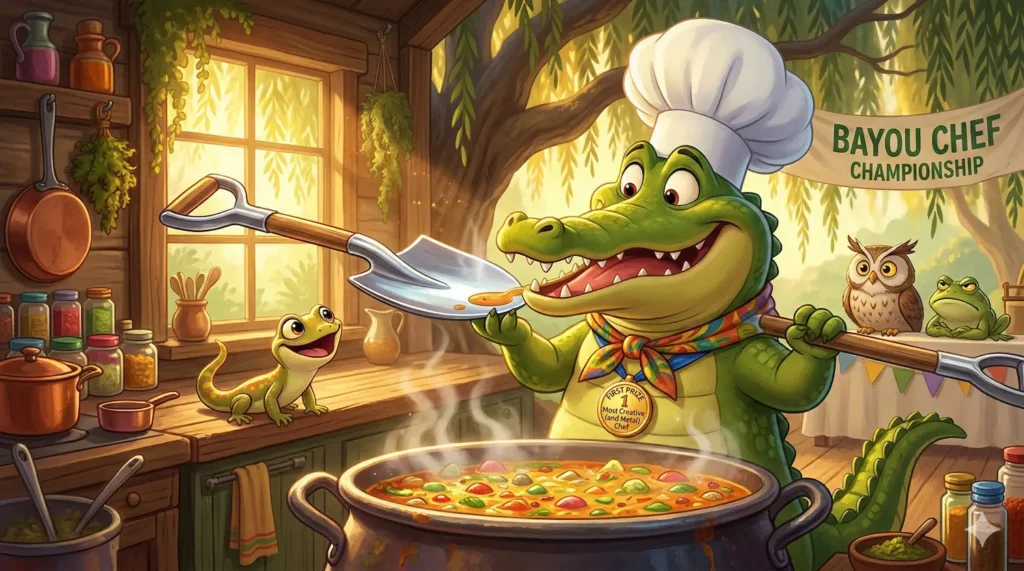 Albie, o Jacaré cozinheiro/história infantil